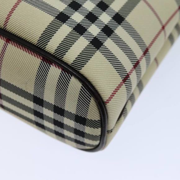 BURBERRY Nova Check Hand Bag Canvas Beige Auth ep4500 - Picture 10 of 16